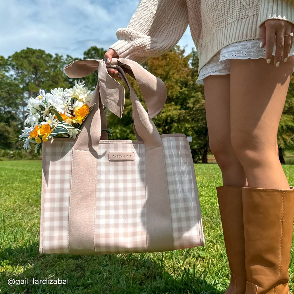Case-Mate Bow Jelly Tote- Matte Latte