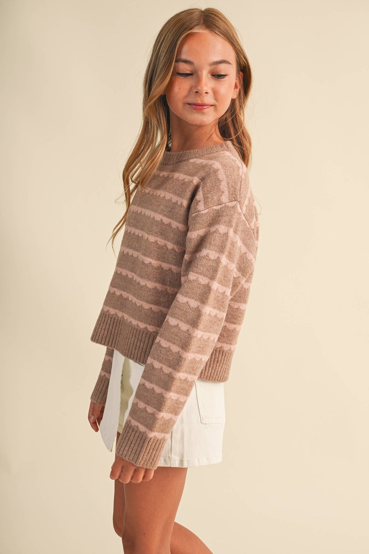 Poppy Scallop Sweater