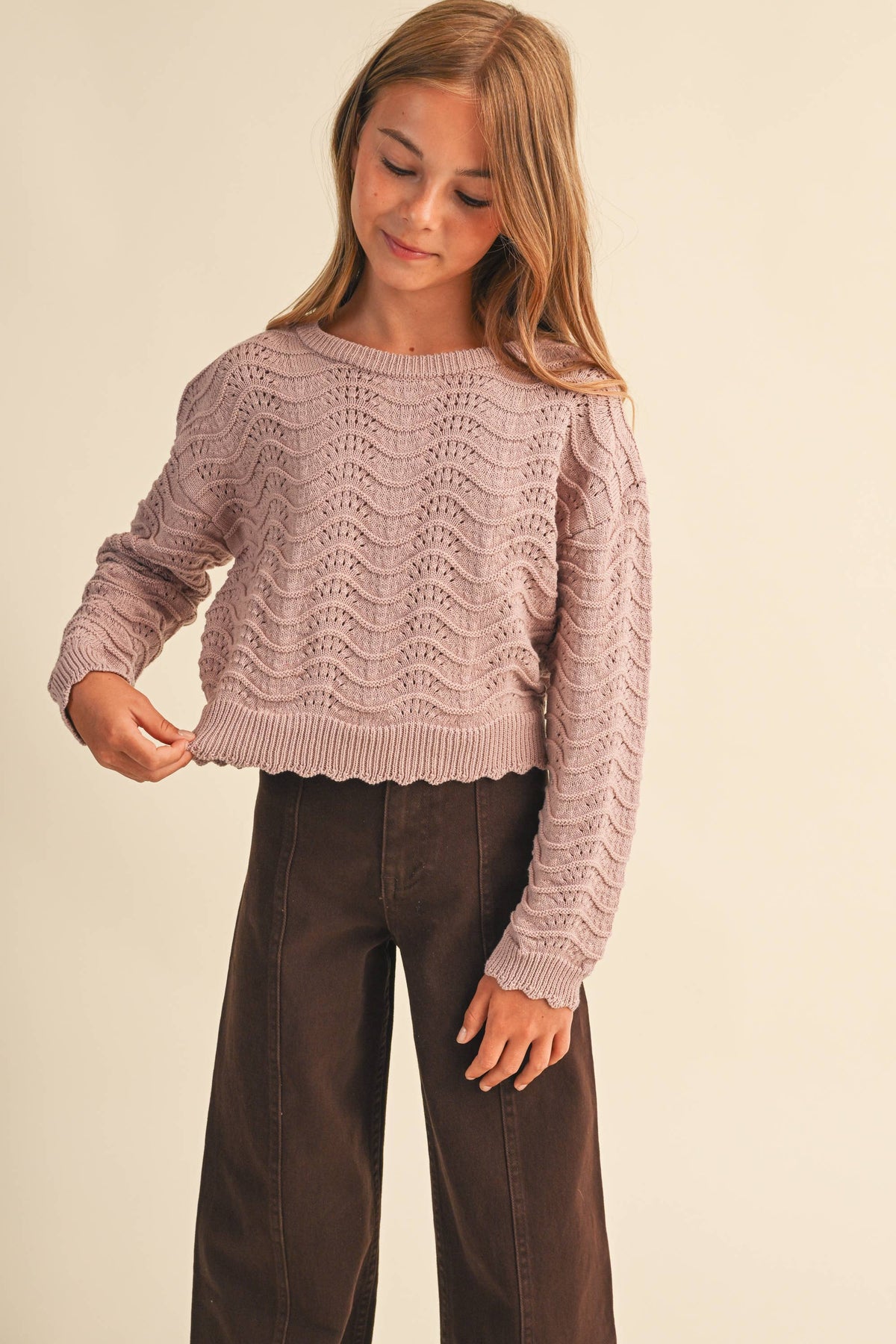 Avery Wave Knit Sweater
