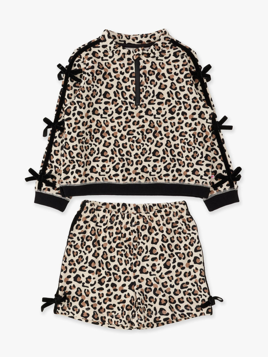 Fleece Leopard Short Set
