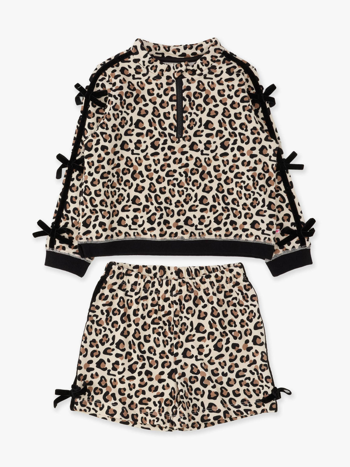 Fleece Leopard Short Set