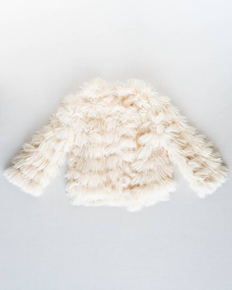 Faux Shag Jacket - Ivory